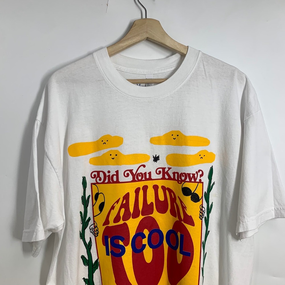 Mayfair Failure Is Cool Too Graphic T-Shirt White Mens Large Short Sleeve Tee - Picture 3 of 14